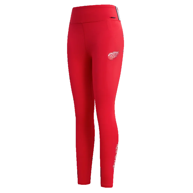 NHL DETROIT RED WINGS CLASSIC WOMEN'S HW JERSEY LEGGING (RED) Cozy Yoga Compression Leggings NHL DETROIT RED WINGS CLASSIC WOMEN'S HW JERSEY LEGGING (RED) Cozy Yoga Compression Leggings