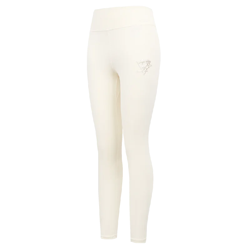 NHL PITTSBURGH PENGUINS NEUTRAL WOMEN'S JERSEY LEGGING (EGGSHELL) Trendy Flared Leggings NHL PITTSBURGH PENGUINS NEUTRAL WOMEN'S JERSEY LEGGING (EGGSHELL) Trendy Flared Leggings