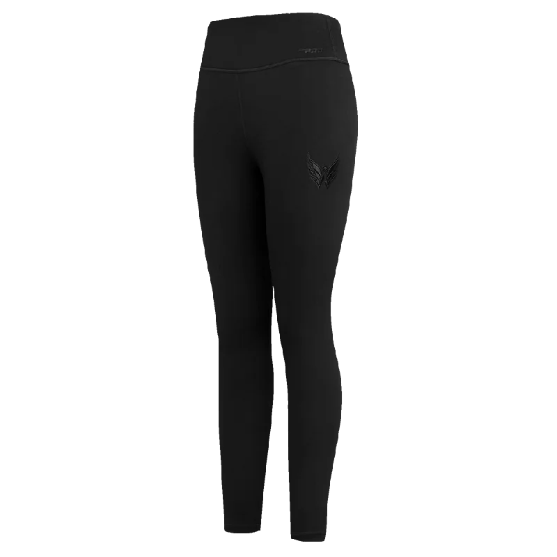 NHL WASHINGTON CAPITALS NEUTRAL WOMEN'S JERSEY LEGGING (BLACK) Trendy Cold Weather Tights NHL WASHINGTON CAPITALS NEUTRAL WOMEN'S JERSEY LEGGING (BLACK) Trendy Cold Weather Tights