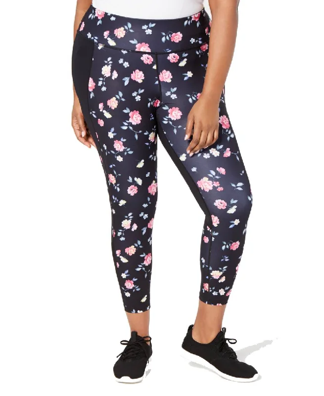 Ideology Plus Women's Ditsy Floral Printed Leggings, Black, 2X Trendy Spandex Leggings Ideology Plus Women's Ditsy Floral Printed Leggings, Black, 2X Trendy Spandex Leggings