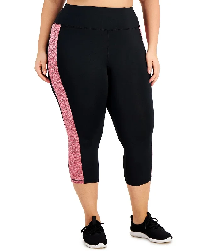 ID Ideology Women Plus Size Colorblock Leggings, Noir Peachberry, 1X Comfortable Yoga Tights Leggings ID Ideology Women Plus Size Colorblock Leggings, Noir Peachberry, 1X Comfortable Yoga Tights Leggings