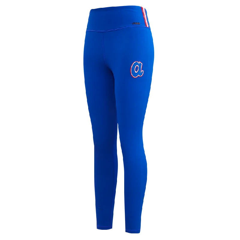 MLB ATLANTA BRAVES RETRO CLASSIC WOMEN'S JERSEY LEGGING (ROYAL BLUE) Comfortable Running Leggings MLB ATLANTA BRAVES RETRO CLASSIC WOMEN'S JERSEY LEGGING (ROYAL BLUE) Comfortable Running Leggings