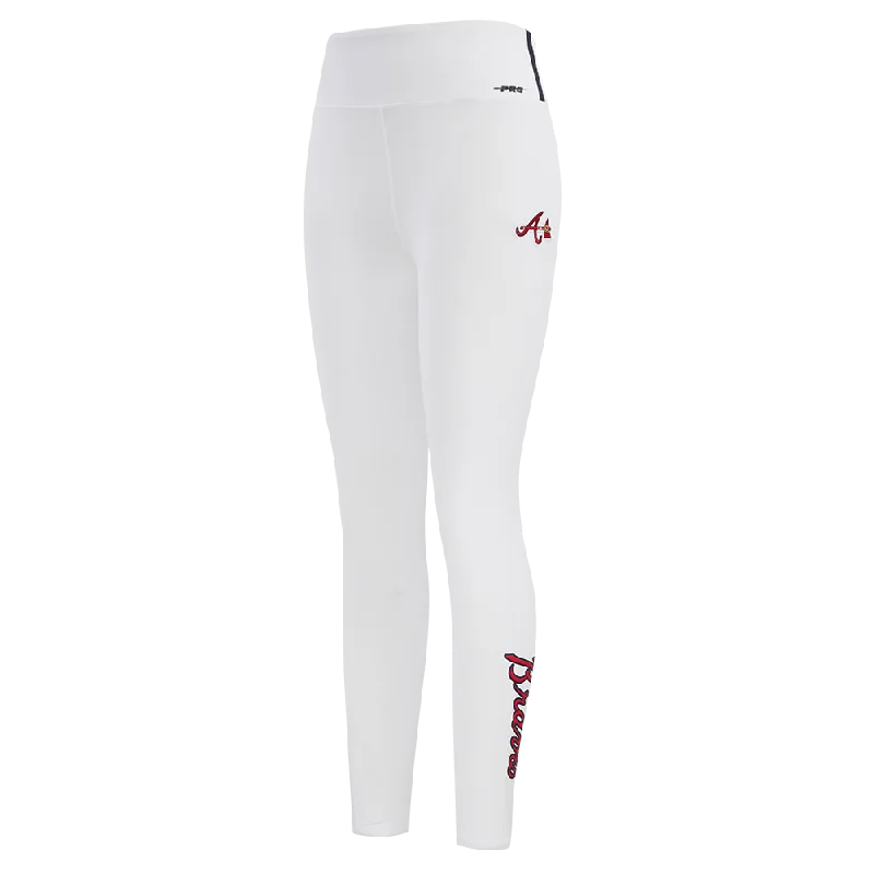 MLB ATLANTA BRAVES CLASSIC WOMEN'S JERSEY LEGGING (WHITE) Stylish Ankle-Length Leggings MLB ATLANTA BRAVES CLASSIC WOMEN'S JERSEY LEGGING (WHITE) Stylish Ankle-Length Leggings