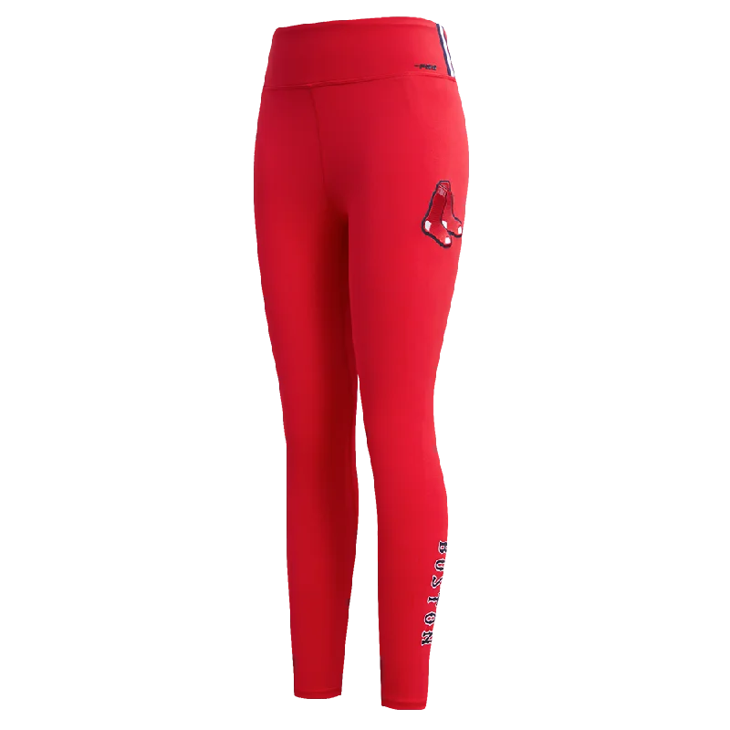 MLB BOSTON RED SOX CLASSIC WOMEN'S JERSEY LEGGING (RED) Stylish Sweatproof Leggings
