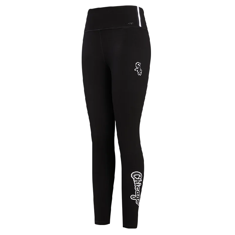 MLB CHICAGO WHITE SOX CLASSIC WOMEN'S JERSEY LEGGING (BLACK) Comfortable Zip-Up Leggings MLB CHICAGO WHITE SOX CLASSIC WOMEN'S JERSEY LEGGING (BLACK) Comfortable Zip-Up Leggings