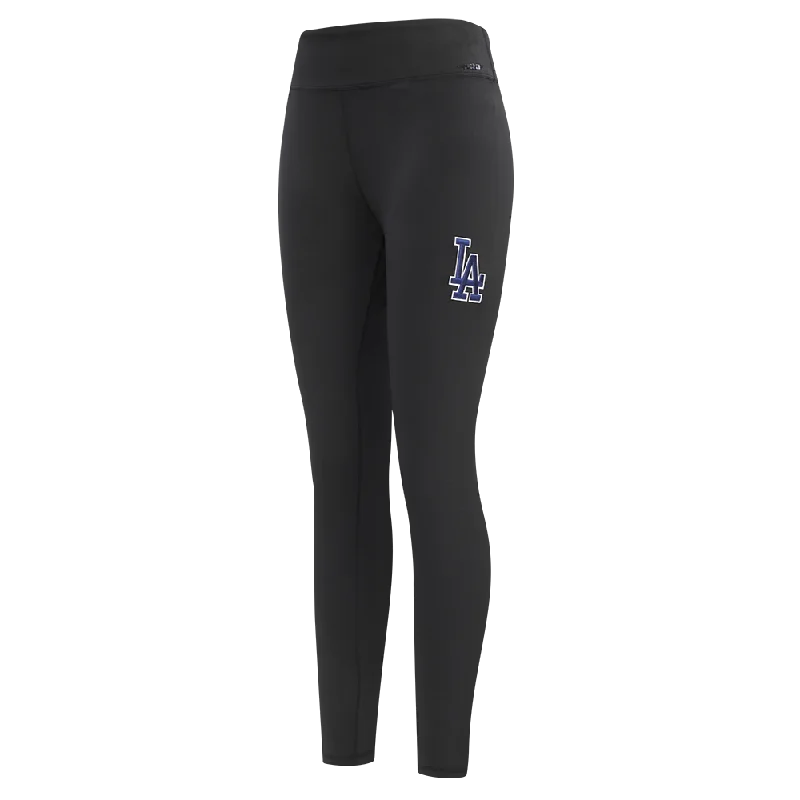 MLB LOS ANGELES DODGERS CLASSIC WOMEN'S LUX LEGGING (BLACK) Comfortable Ribbed Waistband Leggings MLB LOS ANGELES DODGERS CLASSIC WOMEN'S LUX LEGGING (BLACK) Comfortable Ribbed Waistband Leggings