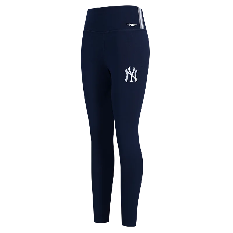 MLB NEW YORK YANKEES SCRIPT TAIL WOMEN'S HW JERSEY LEGGING (MIDNIGHT NAVY) Stylish Lightweight Leggings MLB NEW YORK YANKEES SCRIPT TAIL WOMEN'S HW JERSEY LEGGING (MIDNIGHT NAVY) Stylish Lightweight Leggings