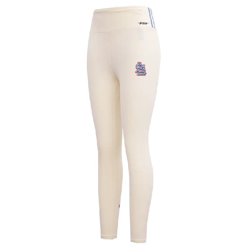 MLB ST. LOUIS CARDINALS RETRO CLASSIC WOMEN'S JERSEY LEGGING (EGGSHELL) Cozy Textured Workout Leggings MLB ST. LOUIS CARDINALS RETRO CLASSIC WOMEN'S JERSEY LEGGING (EGGSHELL) Cozy Textured Workout Leggings