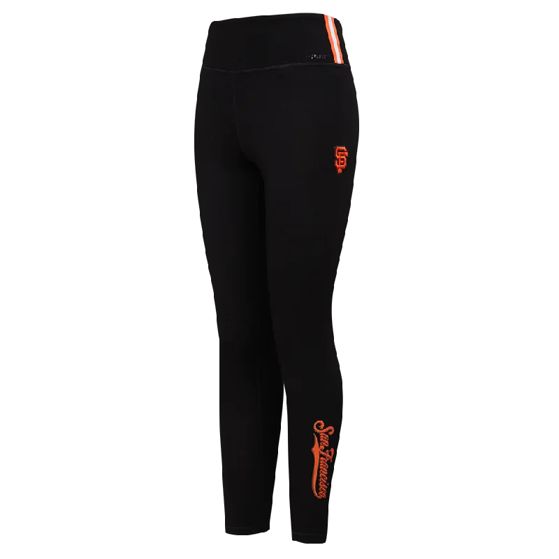 MLB SAN FRANCISCO GIANTS CLASSIC WOMEN'S JERSEY LEGGING (BLACK) Comfortable Sports Performance Tights MLB SAN FRANCISCO GIANTS CLASSIC WOMEN'S JERSEY LEGGING (BLACK) Comfortable Sports Performance Tights