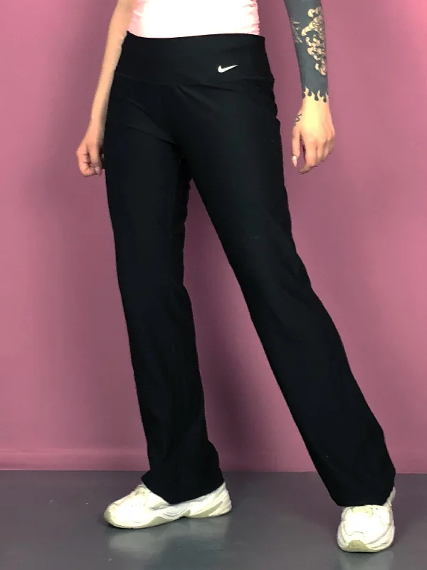 Nike Vintage Women's Flare Leggings - L Black Polyester Blend Comfortable Sports Performance Tights Nike Vintage Women's Flare Leggings - L Black Polyester Blend Comfortable Sports Performance Tights