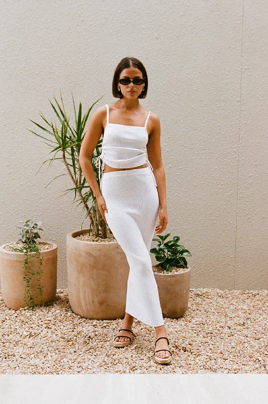 Nolana Midi Skirt linen skirt relaxed