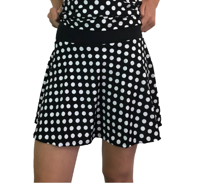 Polka Dot Athletic Flare Skirt w/ compression shorts and pocket- tennis skirt, golf skirt, running skirt velvet skirt plush Polka Dot Athletic Flare Skirt w/ compression shorts and pocket- tennis skirt, golf skirt, running skirt velvet skirt plush