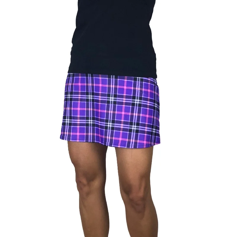 Purple Plaid Print Athletic Slim Golf Skort w/ pocket- Golf Skirt vintage skirt charm Purple Plaid Print Athletic Slim Golf Skort w/ pocket- Golf Skirt vintage skirt charm