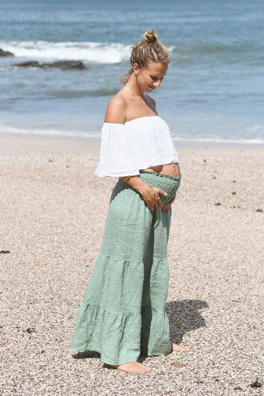 The Florence Skirt // Lagoon elastic waist skirt