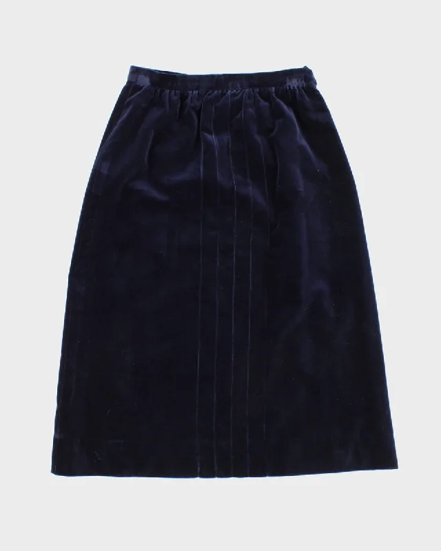 Vintage 80's Velvet Knee Skirt - S slim fit skirt