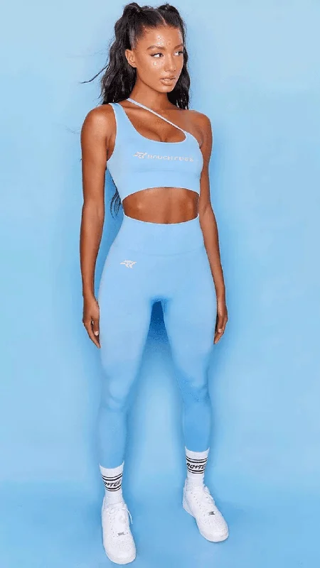 Womens CC© Sports Leggings Bubblegum Blue Trendy Polka Dot Leggings
