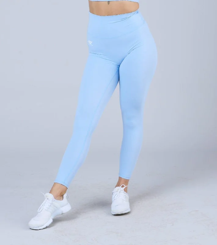 Womens MeanGRL© Sports Leggings Sky Blue Fashionable Floral Active Leggings