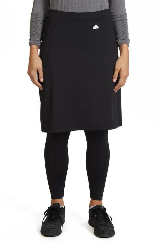 Ankle Fit Snoga Athletic Skirt in Black linen skirt natural