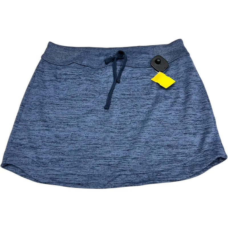 Athletic Skirt By Athleta In Blue, Size: M button skirt front