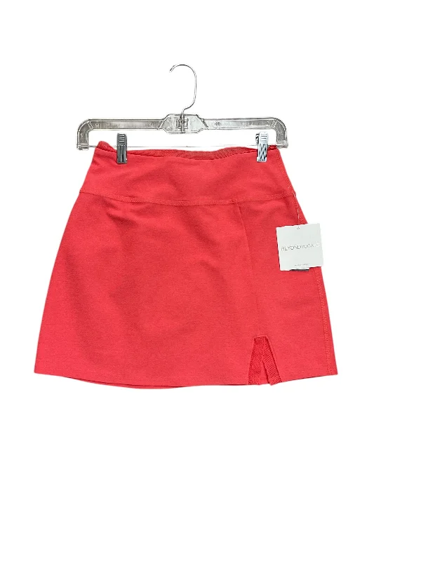 Athletic Skirt By Beyond Yoga In Coral, Size: Xs asymmetrical skirt cut