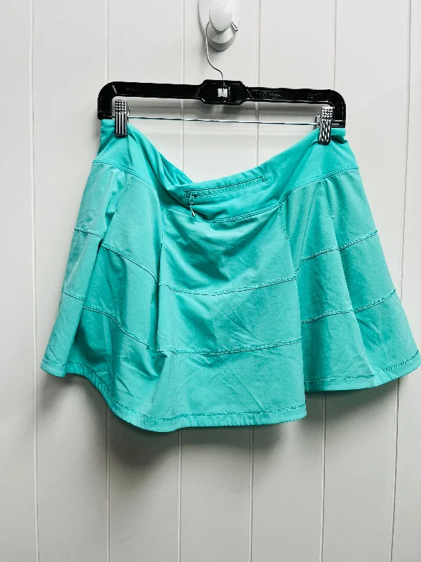 Athletic Skirt By Lululemon In Green, Size: 12 linen skirt natural