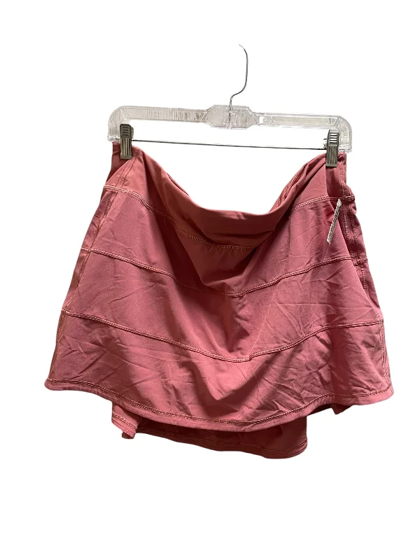 Athletic Skirt By Lululemon In Pink, Size: 14 leather skirt sleek