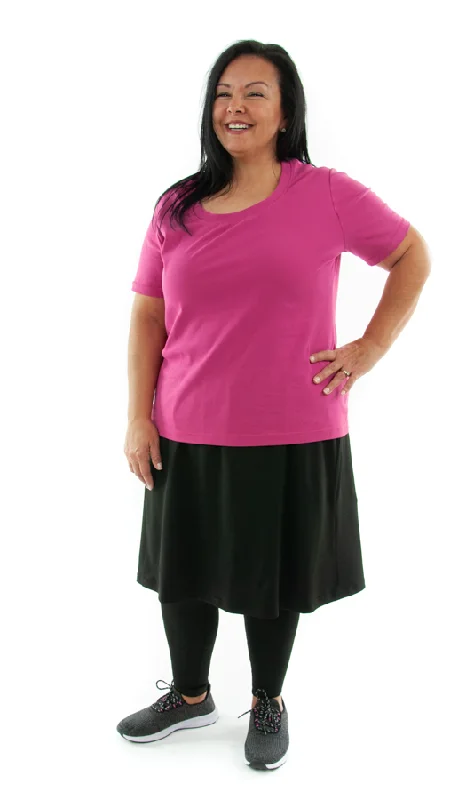 Athletic Exercise Skirt with Long Leggings  / Womens Plus Size silk skirt lustrous