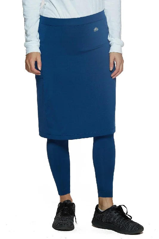 Ankle Fit Snoga Athletic Skirt in Navy linen skirt airy