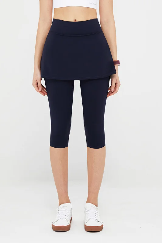 FlexEase™ High-Waist Skirted Capri Legging wool skirt thick