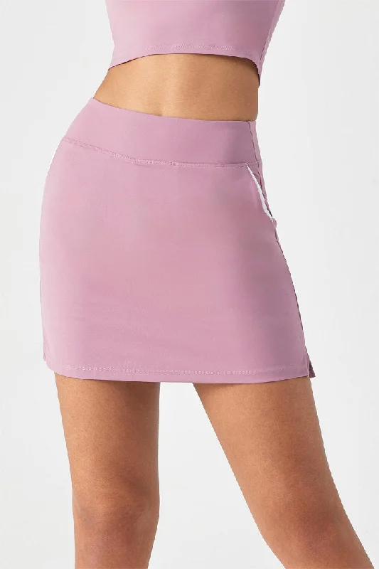 FlexEase™ Side-Slit Tennis Skirt lace skirt feminine
