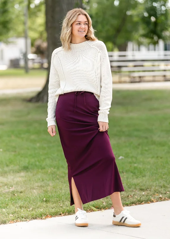 Jordan Knit Maxi Skirt leather skirt durable