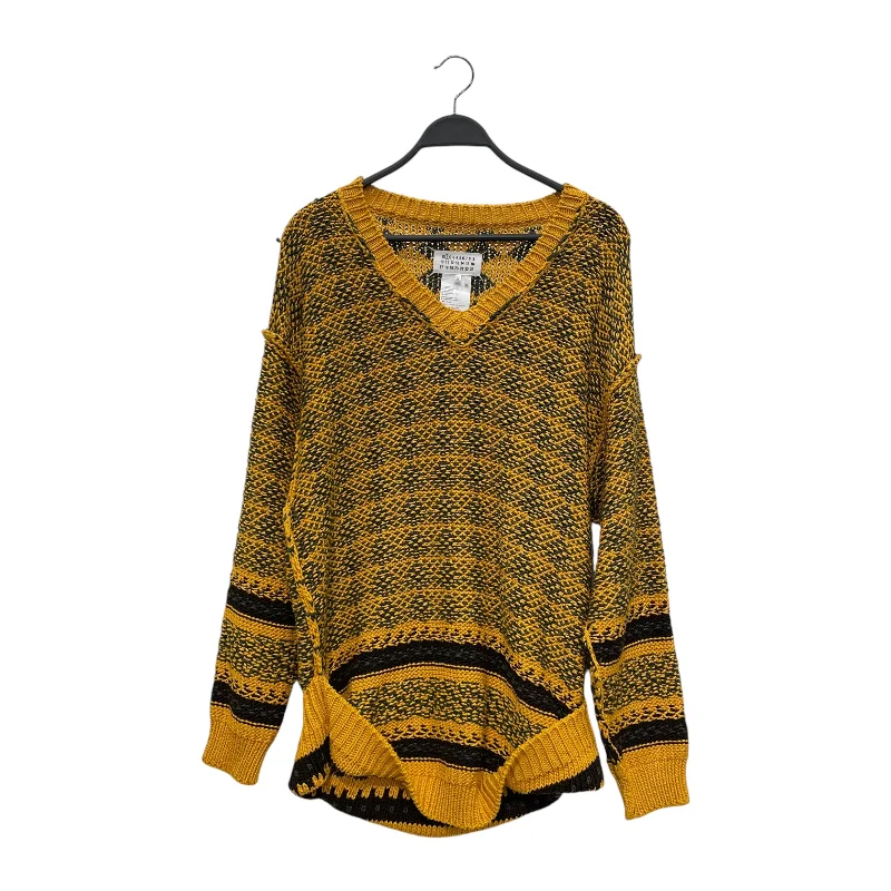 Maison Margiela/Heavy Sweater/L/All Over Print/Cotton/YEL/ High Neck Crew Neck V-Neck Maison Margiela/Heavy Sweater/L/All Over Print/Cotton/YEL/ High Neck Crew Neck V-Neck