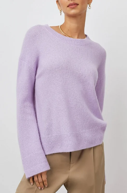 JUNO SWEATER - LAVENDER Welt Pockets Slit Pockets Flap Pockets