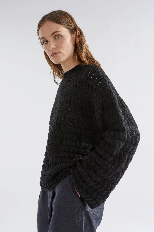 Koda Sweater Denim Fabric Leather Fabric Suede Fabric