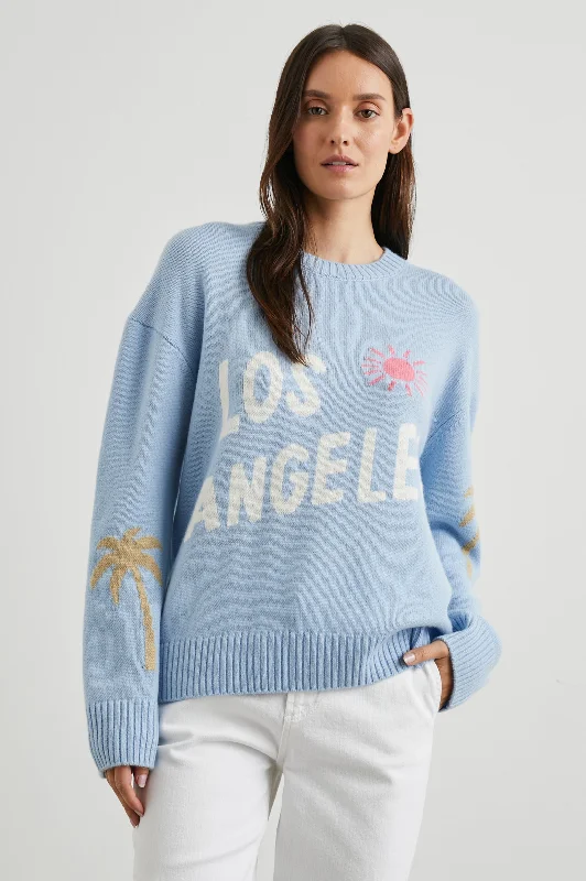 OLIVIA SWEATER - LOS ANGELES BLUE Elasticated Padded Insulated