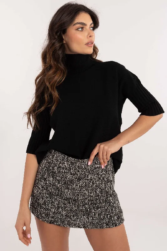 Short sleeve sweater BFG Solid Color Striped Floral Print