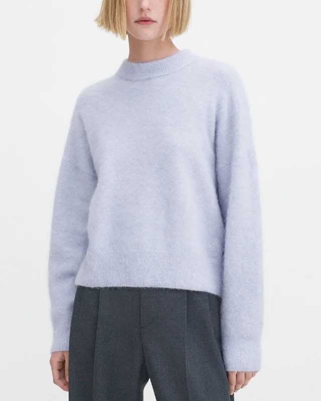 Fluffy Knit Sweater Slim Fit Regular Fit Oversized