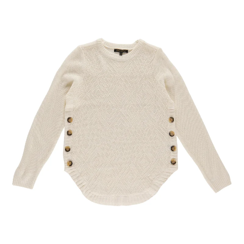 Women's Diamond Stitch Sweater Real Fur Shearling Chenille