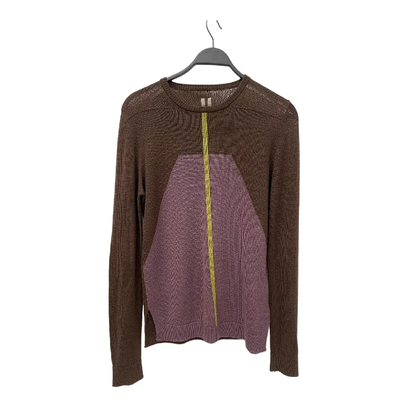 Rick Owens/Sweater/XL/Cashmere/BRW/luxor fw23 Striped Floral Plaid