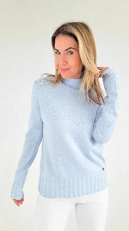Comfort Turtleneck Italian Sweater- Sky Blue Boxy Sweater Fitted Sweater A-Line