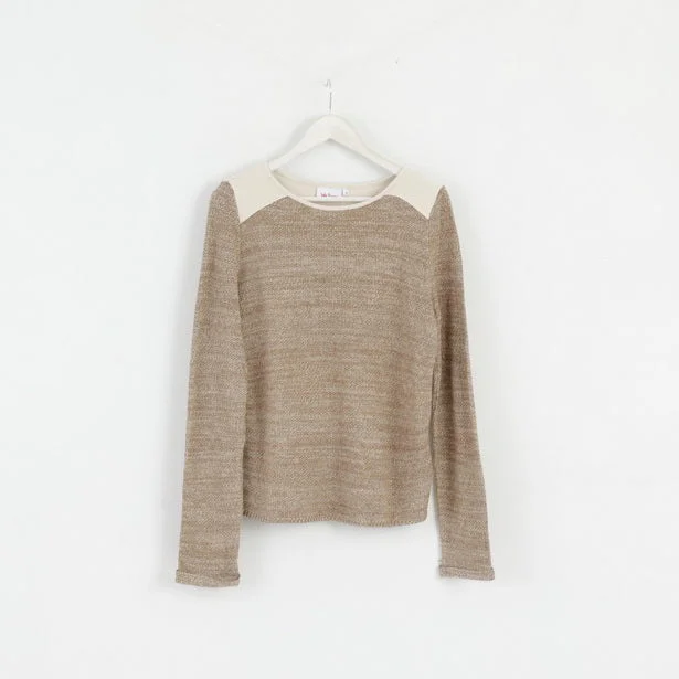 John Baner Womens 40/42 M Jumper Beige Cotton Blend Crew Neck Sweater Lace Blend Ribbed Blend Corduroy Blend John Baner Womens 40/42 M Jumper Beige Cotton Blend Crew Neck Sweater Lace Blend Ribbed Blend Corduroy Blend
