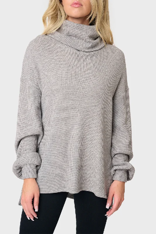 Cowl Neck Blouson Sleeve Soft Luxe Sweater Boat Neck Shawl Collar Notched Collar