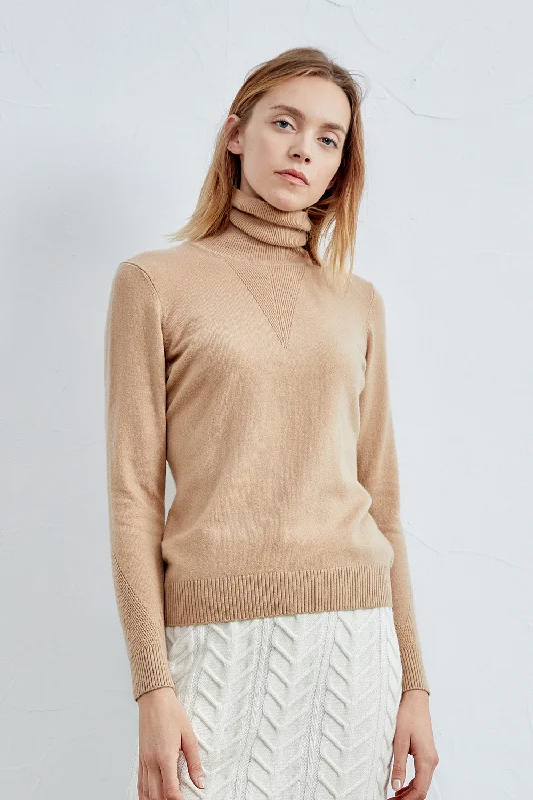 Double-lapel neck cashmere sweater Sequined Glittery Shiny