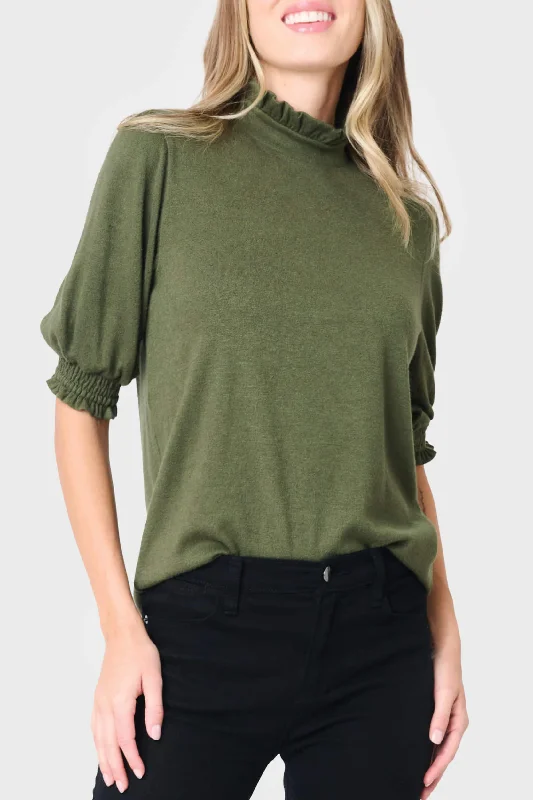 Feminine Mock Neck Luxe Sweater Knit Fabric Woven Fabric Fleece Fabric