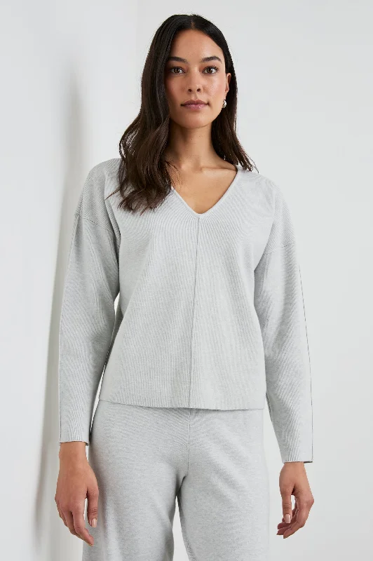 HOLLYN SWEATER - LIGHT HEATHER GREY Layered Multi-layer Single Layer
