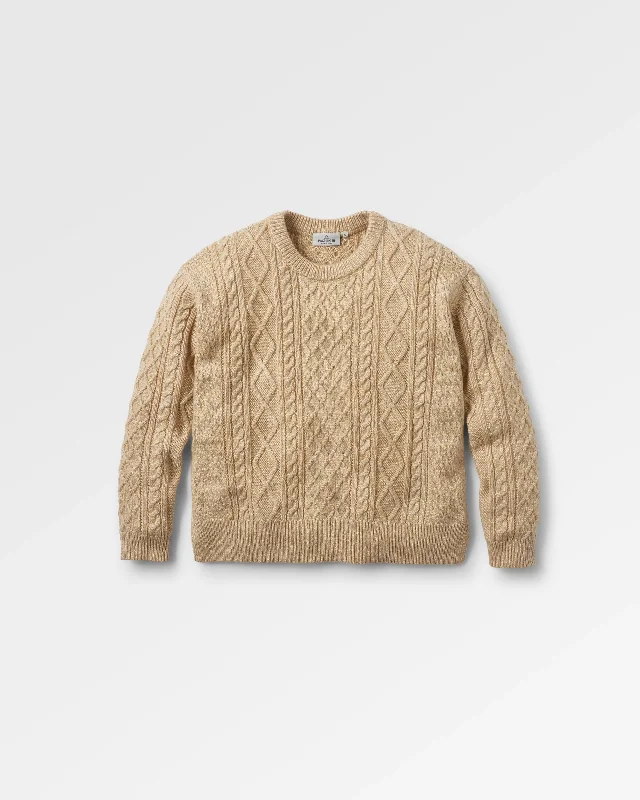 Juniper Recycled Knitted Sweater - Biscuit Cotton Fabric Linen Fabric Terry Fabric