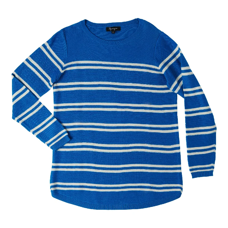 lily morgan Women's Spring Flair Stripe Pullover Sweater Casual Formal Business