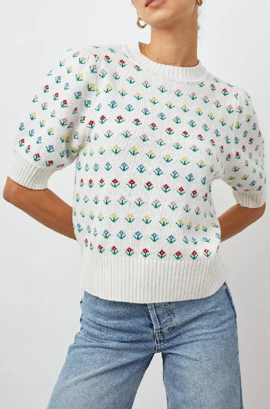 MARIE SWEATER - ALPINE FLORAL Velvet Chenille Corduroy