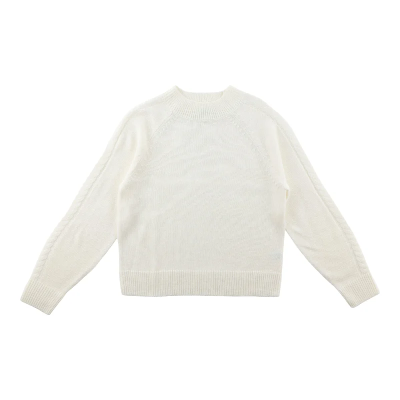 mySTYLE Women's Cable Mock-Neck Sweater Elegant Classic Vintage