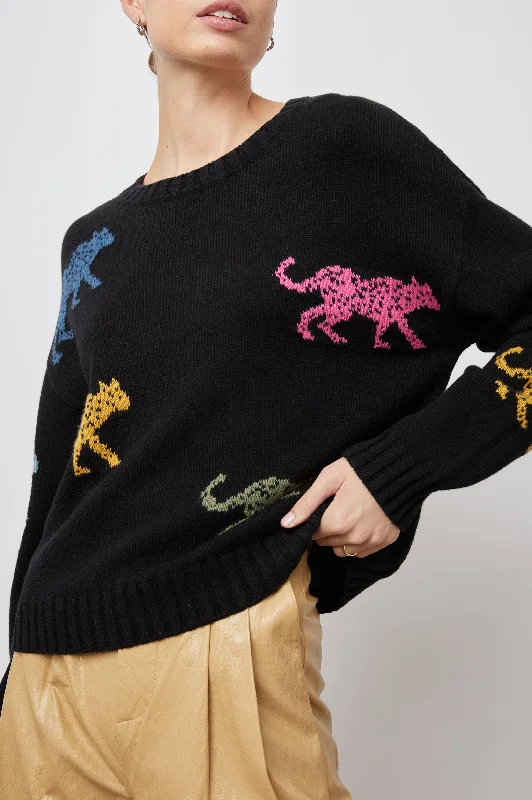 PERCI SWEATER - JAGGED TIGER Toggled Drawstring Belted